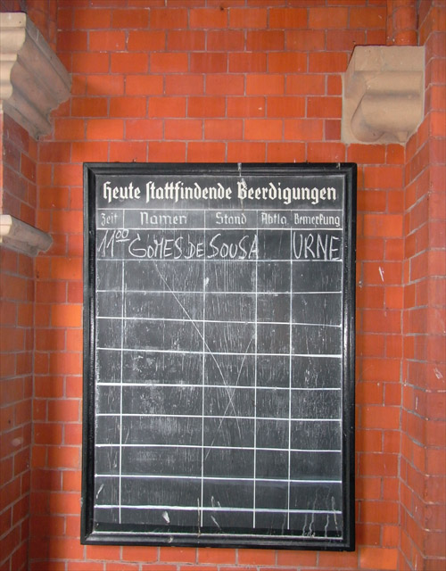 Maria de Sousa - Anschlag Beerdigung in Hannover Stcken am 24.08.2010